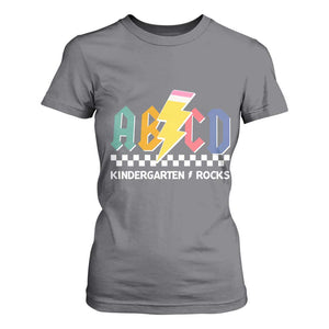 ABCD Kindergarten Rock And Roll T Shirt For Women Teachers Back To School TS11 Charcoal Print Your Wear