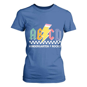 ABCD Kindergarten Rock And Roll T Shirt For Women Teachers Back To School TS11 Royal Blue Print Your Wear