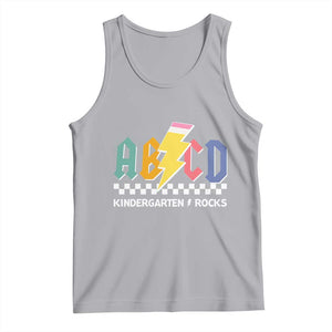 ABCD Kindergarten Rock And Roll Tank Top Teachers Back To School TS11 Athletic Heather Print Your Wear