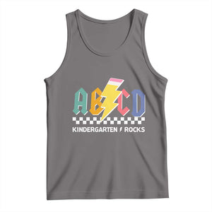 ABCD Kindergarten Rock And Roll Tank Top Teachers Back To School TS11 Deep Heather Print Your Wear