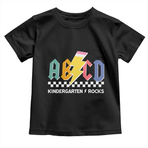 ABCD Kindergarten Rock And Roll Toddler T Shirt Teachers Back To School TS11 Black Print Your Wear