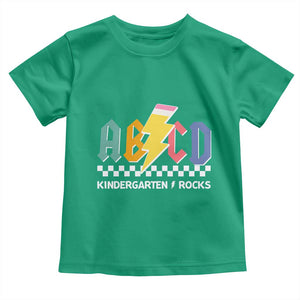 ABCD Kindergarten Rock And Roll Toddler T Shirt Teachers Back To School TS11 Irish Green Print Your Wear