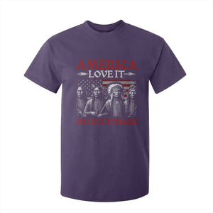 America Love It Or Give It Back T Shirt For Kid Native American Chiefs USA Flag TS11 Purple Print Your Wear