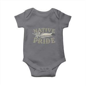 Native Pride Baby Onesie Native Indian American Day Indigenous Native American TS11 Charcoal Print Your Wear