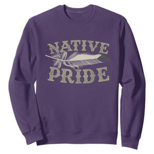 Native Pride Sweatshirt Native Indian American Day Indigenous Native American TS11 Purple Print Your Wear