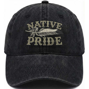 Native Pride Washed Cotton Baseball Cap Native Indian American Day Indigenous Native American