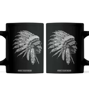 Native American Tribes Coffee Mug Vintage Indian American Chief TS11 Black Print Your Wear