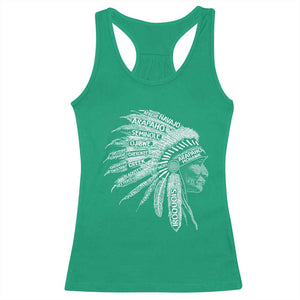 Native American Tribes Racerback Tank Top Vintage Indian American Chief TS11 Irish Green Print Your Wear