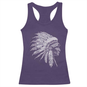 Native American Tribes Racerback Tank Top Vintage Indian American Chief TS11 Purple Print Your Wear