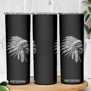 Native American Tribes Skinny Tumbler Vintage Indian American Chief TS11 Print Your Wear