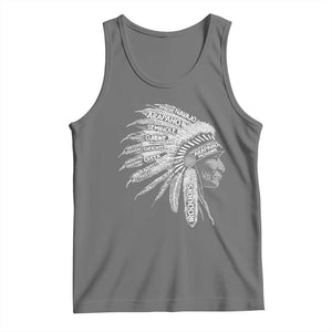Native American Tribes Tank Top Vintage Indian American Chief TS11 Black Heather Print Your Wear