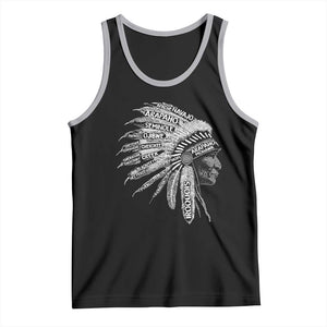 Native American Tribes Tank Top Vintage Indian American Chief TS11 Black Athletic Heather Print Your Wear