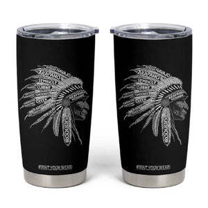 Native American Tribes Tumbler Cup Vintage Indian American Chief TS11 Black Print Your Wear
