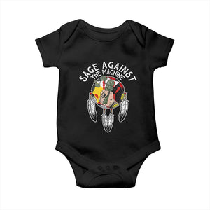 Funny Sage Against The Machine Baby Onesie Native American Sage Medicine Wheel TS11 Black Print Your Wear