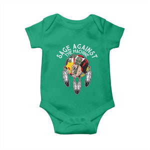 Funny Sage Against The Machine Baby Onesie Native American Sage Medicine Wheel TS11 Irish Green Print Your Wear