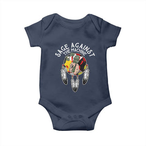 Funny Sage Against The Machine Baby Onesie Native American Sage Medicine Wheel TS11 Navy Print Your Wear