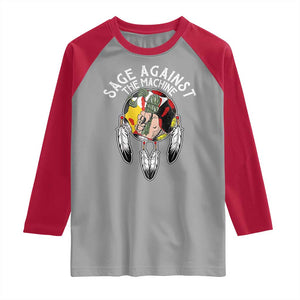 Funny Sage Against The Machine Raglan Shirt Native American Sage Medicine Wheel TS11 Sport Gray Red Print Your Wear