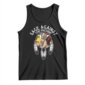 Funny Sage Against The Machine Tank Top Native American Sage Medicine Wheel TS11 Black Print Your Wear