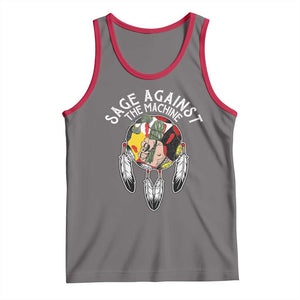 Funny Sage Against The Machine Tank Top Native American Sage Medicine Wheel TS11 Deep Heather Red Print Your Wear