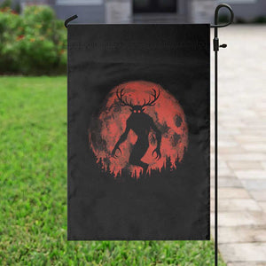 Wendigo Monster Garden Flag Skinwalker Night Stroll Cryptid Full Moon Evil Monster TS11 Print Your Wear