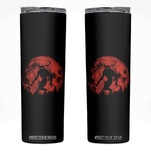Wendigo Monster Skinny Tumbler Skinwalker Night Stroll Cryptid Full Moon Evil Monster TS11 Black Print Your Wear