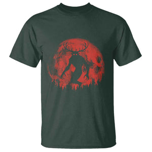 Wendigo Monster T Shirt Skinwalker Night Stroll Cryptid Full Moon Evil Monster TS11 Dark Forest Green Print Your Wear