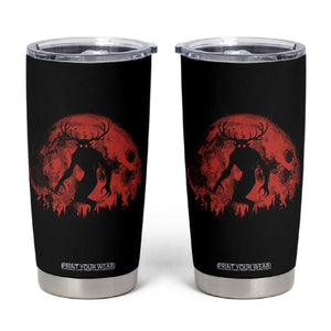 Wendigo Monster Tumbler Cup Skinwalker Night Stroll Cryptid Full Moon Evil Monster TS11 Black Print Your Wear