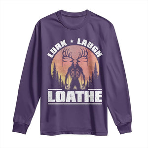 Funny Wendigo Cryptid Lurk Laugh Loathe Long Sleeve Shirt TS11 Purple Print Your Wear