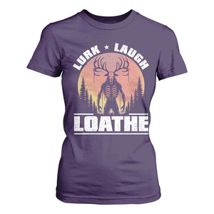 Funny Wendigo Cryptid Lurk Laugh Loathe T Shirt For Women TS11 Purple Print Your Wear