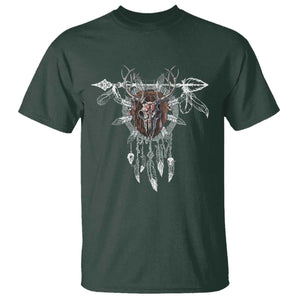 Native American Wendigo Monster Skinwalker Dreamcatcher T Shirt TS11 Dark Forest Green Print Your Wear