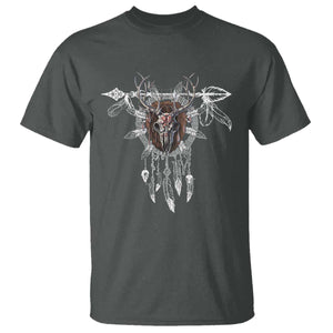 Native American Wendigo Monster Skinwalker Dreamcatcher T Shirt TS11 Dark Heather Print Your Wear