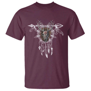 Native American Wendigo Monster Skinwalker Dreamcatcher T Shirt TS11 Maroon Print Your Wear