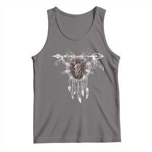 Native American Wendigo Monster Skinwalker Dreamcatcher Tank Top TS11 Deep Heather Print Your Wear