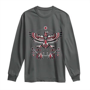 Thunderbird Native American Northwest Coast Art Long Sleeve Shirt TS11 Dark Heather Print Your Wear