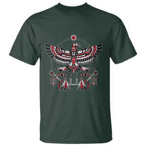 Thunderbird Native American Northwest Coast Art T Shirt TS11 Dark Forest Green Print Your Wear