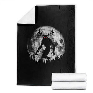 Wendigo Monster Throw Blanket Skinwalker Night Stroll Cryptid Full Moon TS11 Black Print Your Wear