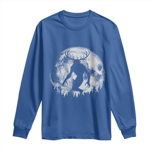 Wendigo Monster Long Sleeve Shirt Skinwalker Night Stroll Cryptid Full Moon TS11 Royal Blue Print Your Wear