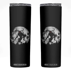 Wendigo Monster Skinny Tumbler Skinwalker Night Stroll Cryptid Full Moon TS11 Black Print Your Wear