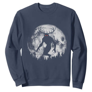 Wendigo Monster Sweatshirt Skinwalker Night Stroll Cryptid Full Moon TS11 Navy Print Your Wear