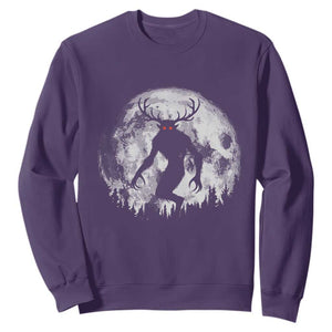 Wendigo Monster Sweatshirt Skinwalker Night Stroll Cryptid Full Moon TS11 Purple Print Your Wear
