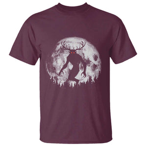 Wendigo Monster T Shirt Skinwalker Night Stroll Cryptid Full Moon TS11 Maroon Print Your Wear