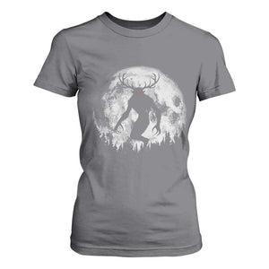 Wendigo Monster T Shirt For Women Skinwalker Night Stroll Cryptid Full Moon TS11 Charcoal Print Your Wear