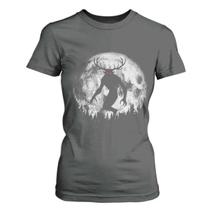 Wendigo Monster T Shirt For Women Skinwalker Night Stroll Cryptid Full Moon TS11 Dark Heather Print Your Wear