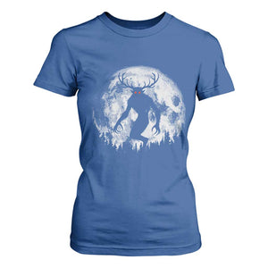 Wendigo Monster T Shirt For Women Skinwalker Night Stroll Cryptid Full Moon TS11 Royal Blue Print Your Wear
