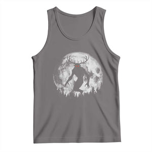 Wendigo Monster Tank Top Skinwalker Night Stroll Cryptid Full Moon TS11 Deep Heather Print Your Wear