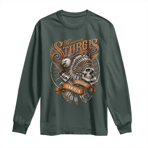 Sturgis South Dakota Indian American Rider Skull 86th Anniversary Long Sleeve Shirt