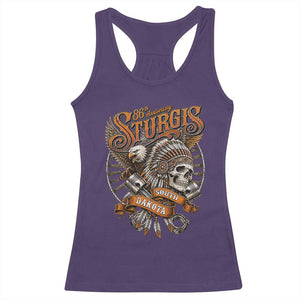 Sturgis South Dakota Indian American Rider Skull 86th Anniversary Racerback Tank Top