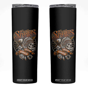 Sturgis South Dakota Indian American Rider Skull 86th Anniversary Skinny Tumbler