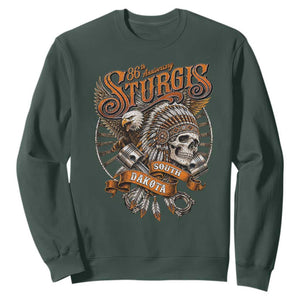 Sturgis South Dakota Indian American Rider Skull 86th Anniversary Sweatshirt