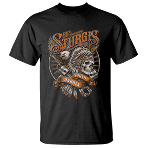 Sturgis South Dakota Indian American Rider Skull 86th Anniversary T Shirt